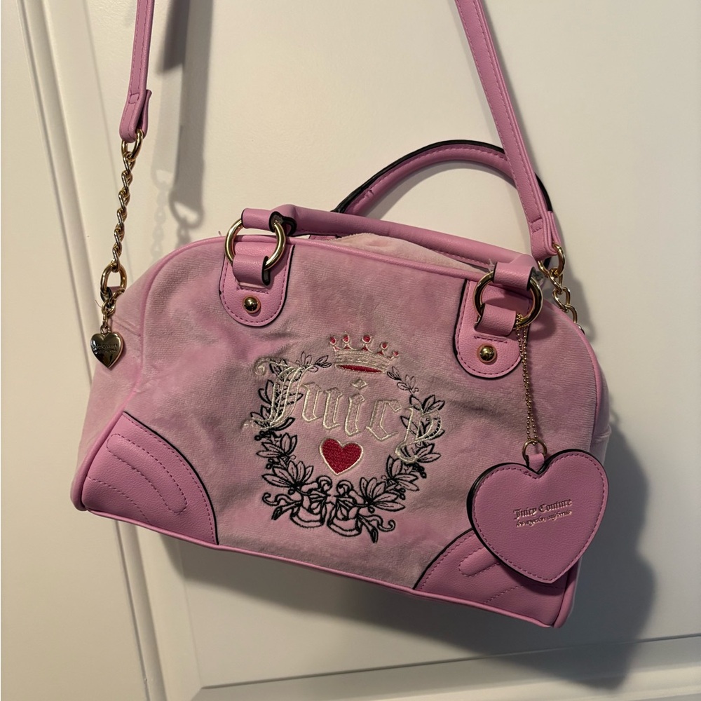 Juicy Couture Light Pink Satchel with Heart Charm